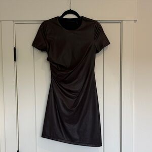 Helmut Lang Dark Brown Mini Dress